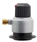 Mellemtryksregulator for flasker med click-on ventil